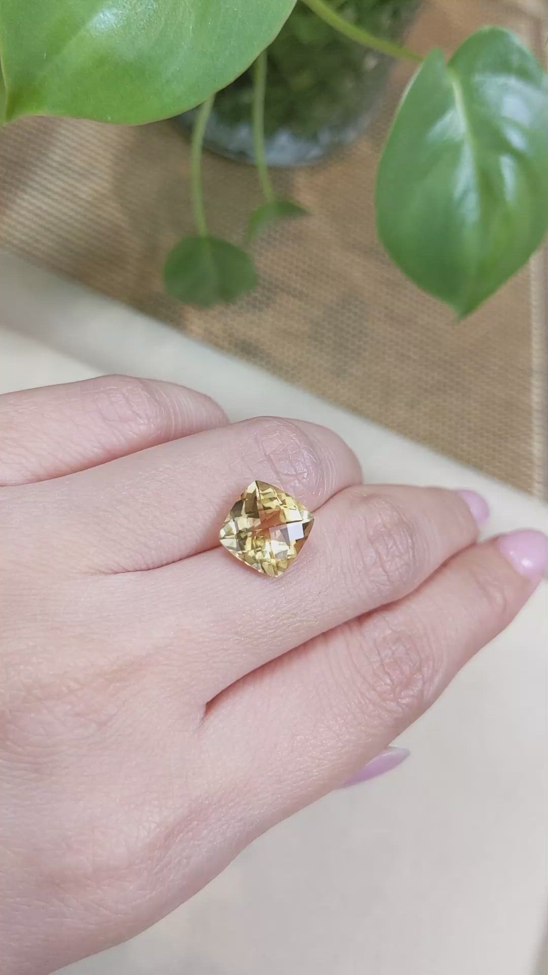 4.39 Ct. Citrine from Brazil Size Video