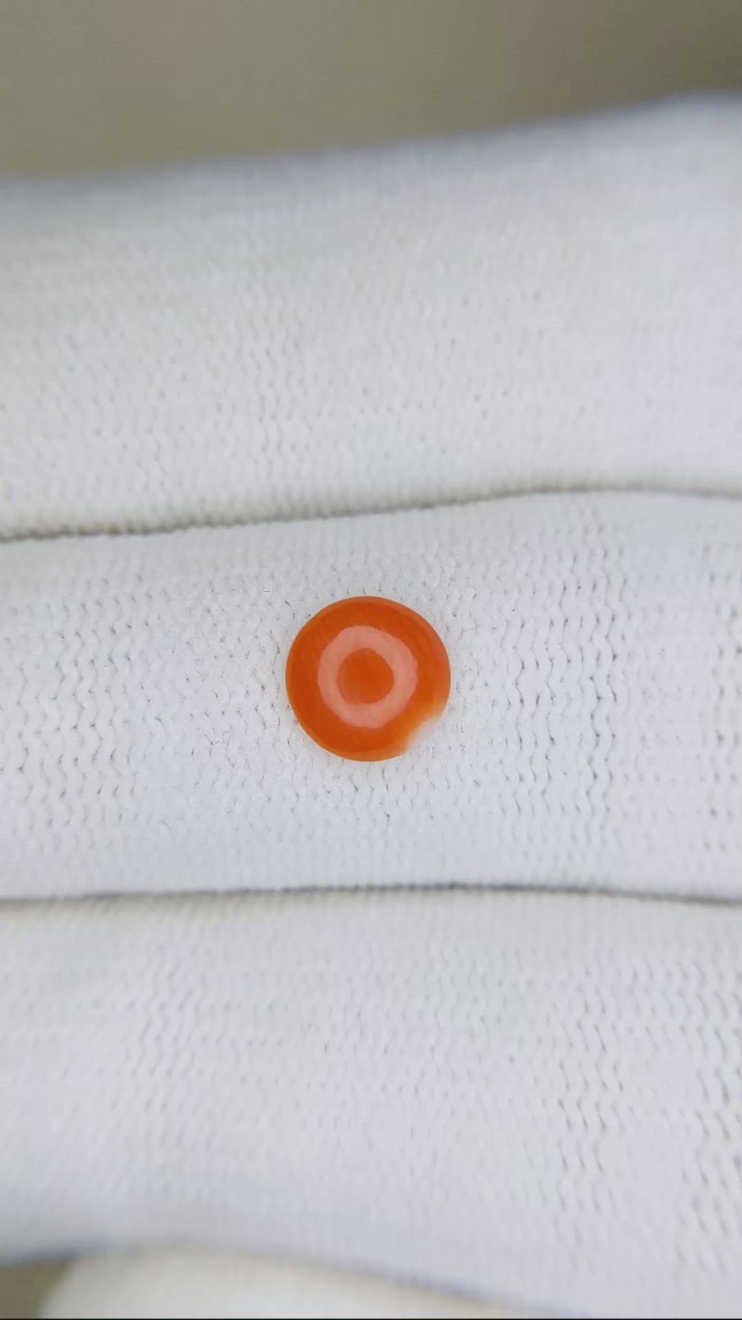 0.51 Ct. Cabochon Coral from Italy Size Video