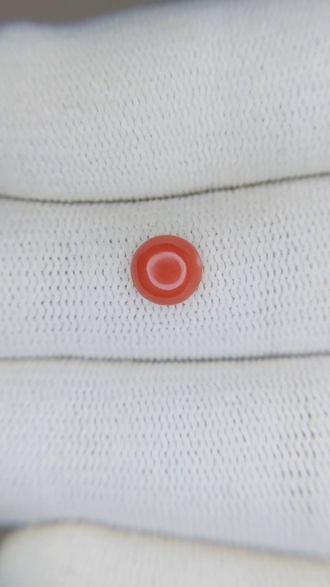 0.78 Ct. Cabochon Coral from Italy Size Video