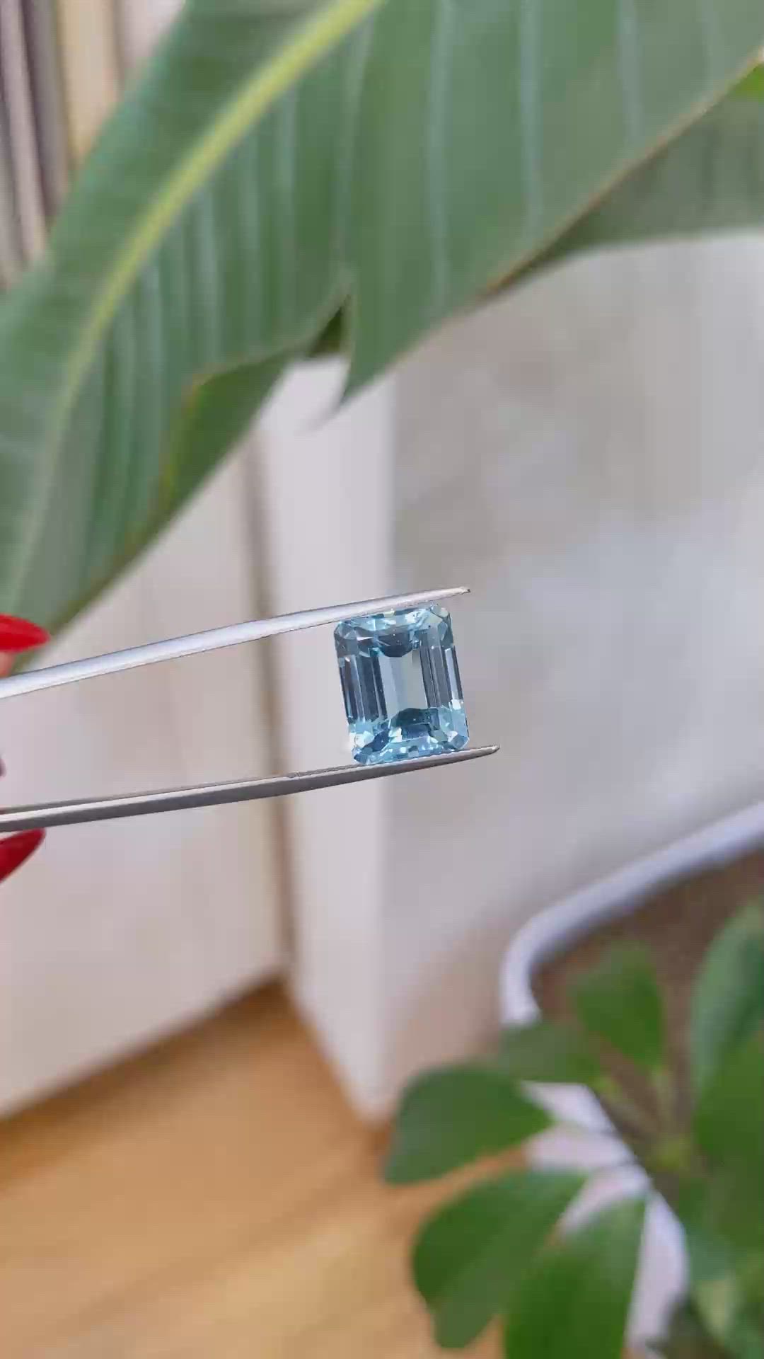 7.36 Ct. Aquamarine from Mozambique Size Video