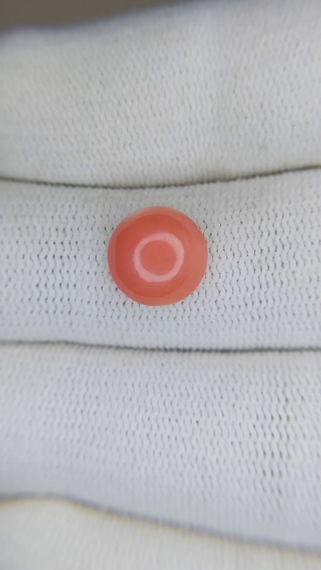 1.99 Ct. Cabochon Coral from Italy Size Video