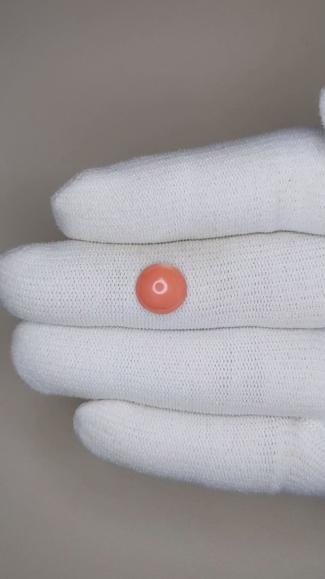 1.99 Ct. Cabochon Coral from Italy Size Video