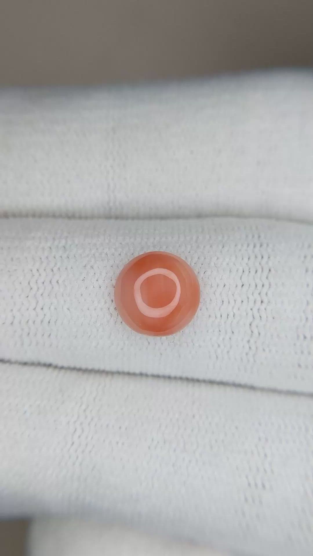 1.31 Ct. Cabochon Coral from Italy Size Video