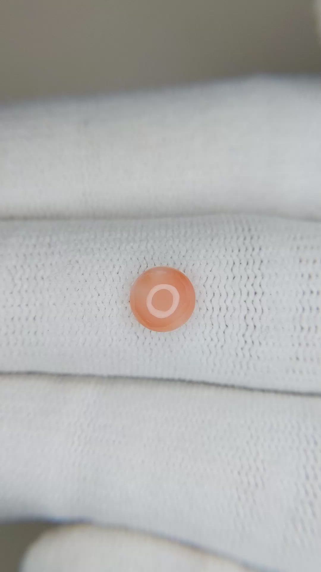 0.73 Ct. Cabochon Coral from Italy Size Video