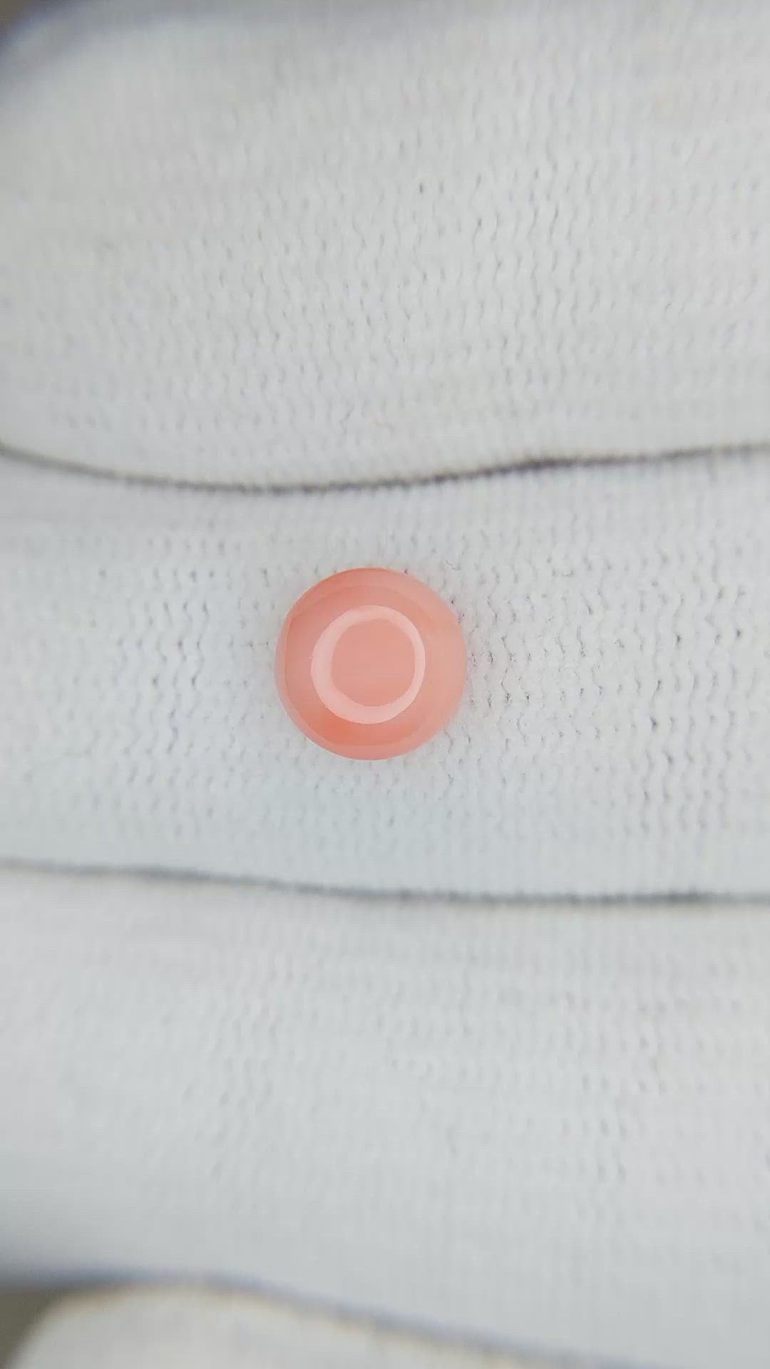 1.37 Ct. Cabochon Coral from Italy Size Video