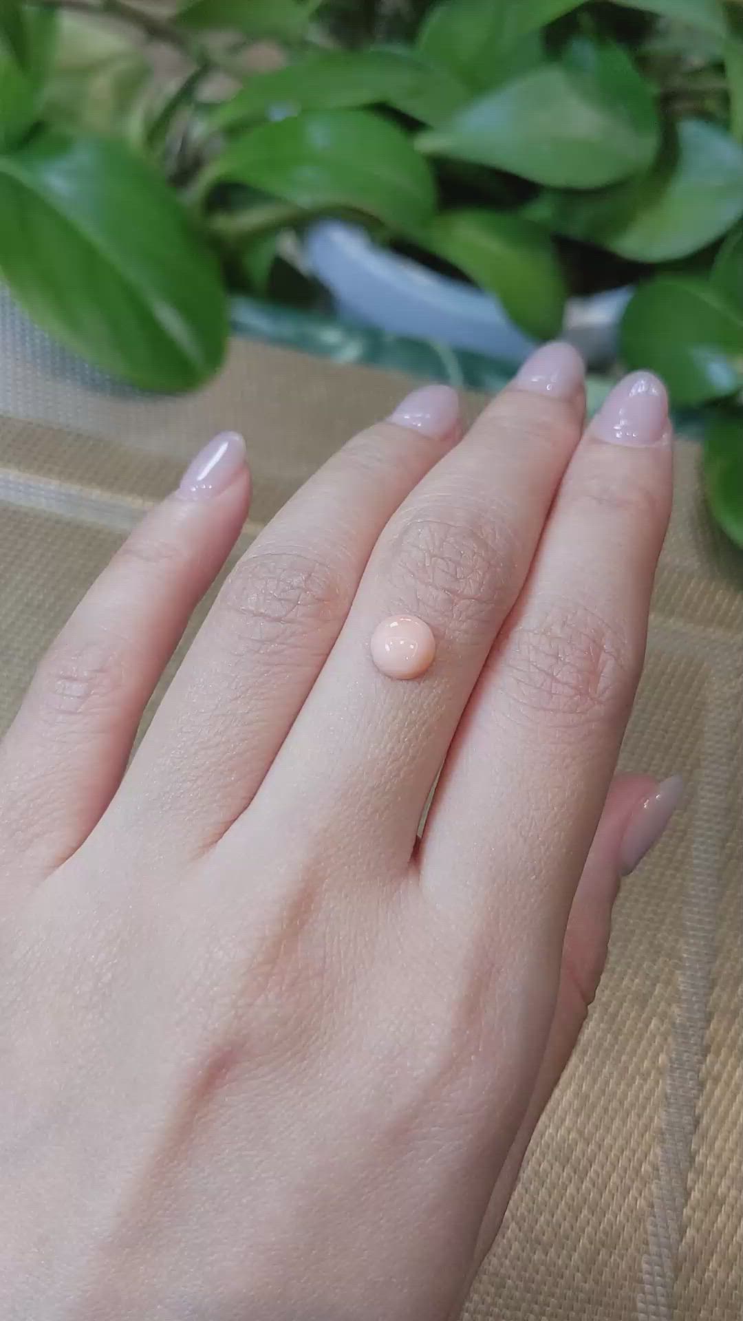 1.37 Ct. Cabochon Coral from Italy Size Video