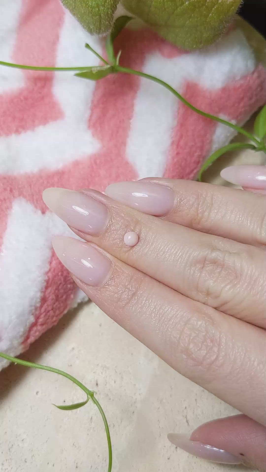 0.24 Ct. Cabochon Coral from Italy Size Video