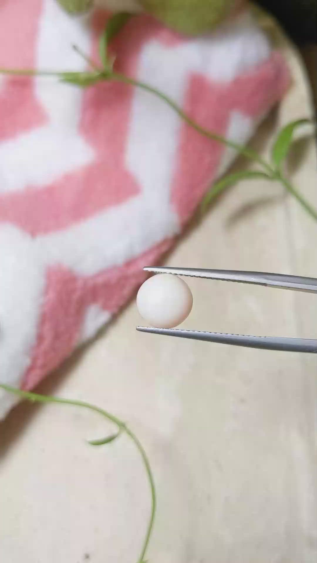 2.09 Ct. Cabochon Coral from Italy Size Video