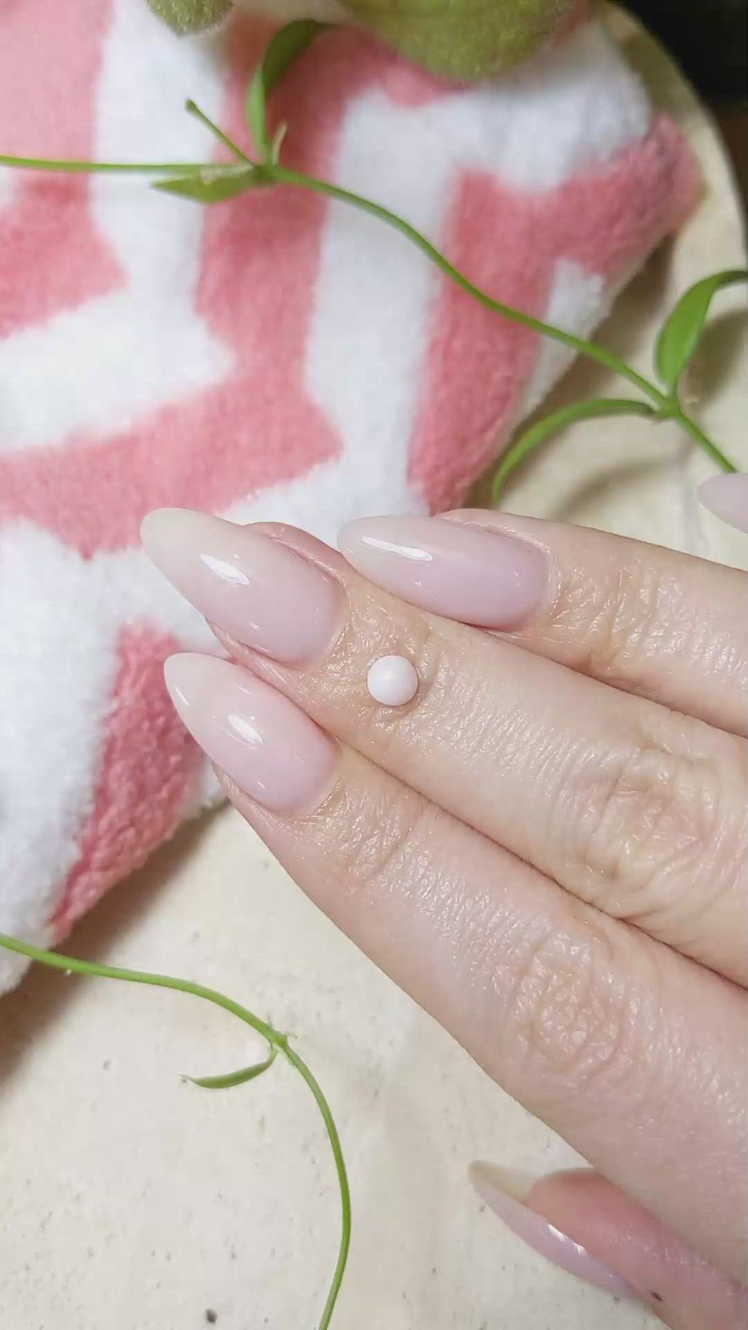 0.31 Ct. Cabochon Coral from Italy Size Video