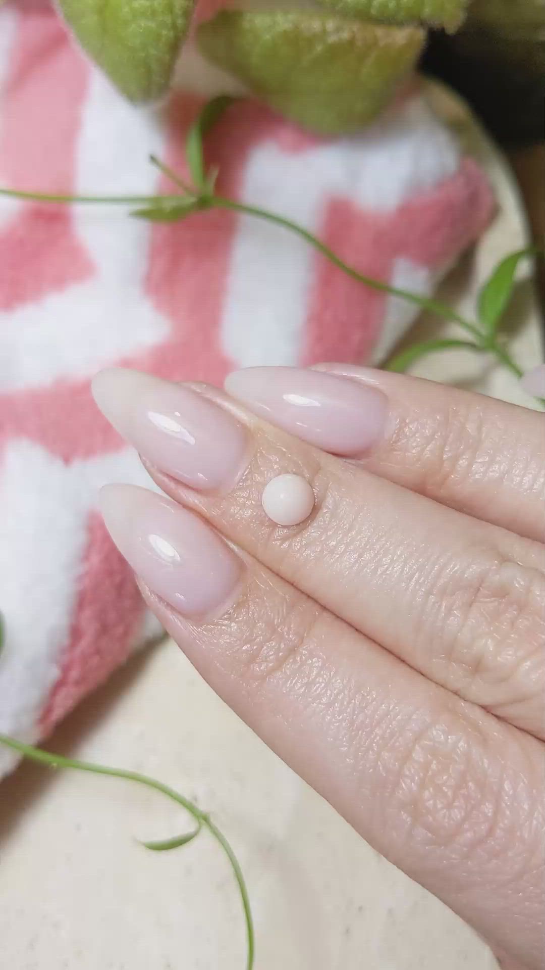 0.66 Ct. Cabochon Coral from Italy Size Video