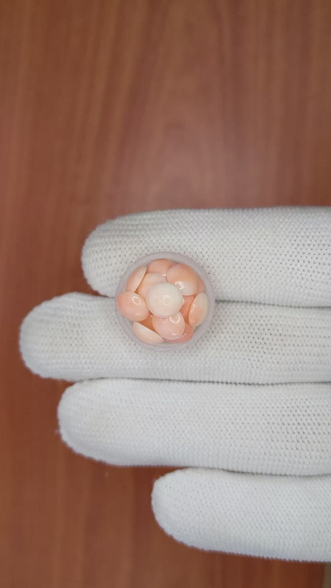 12.34 Ct. Cabochon Coral from Italy Size Video