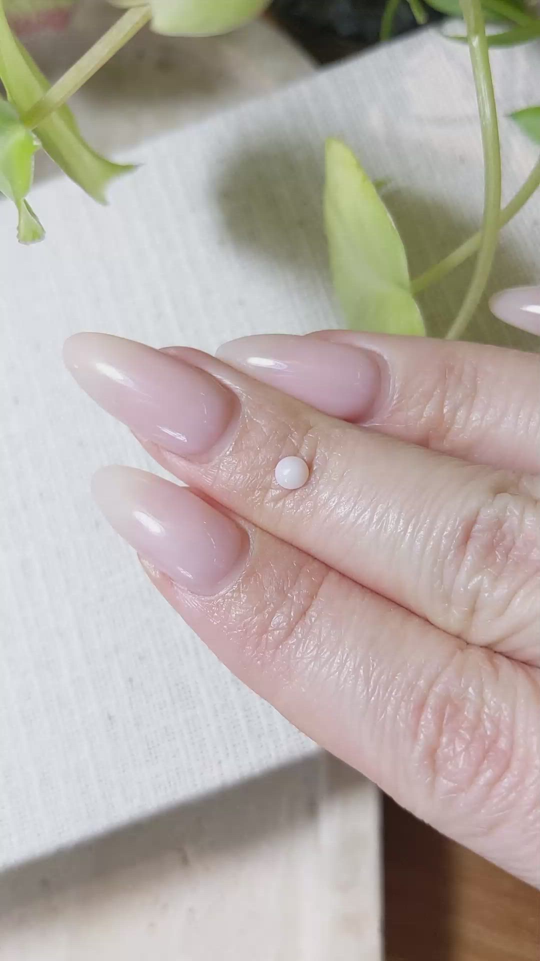 0.15 Ct. Cabochon Coral from Italy Size Video