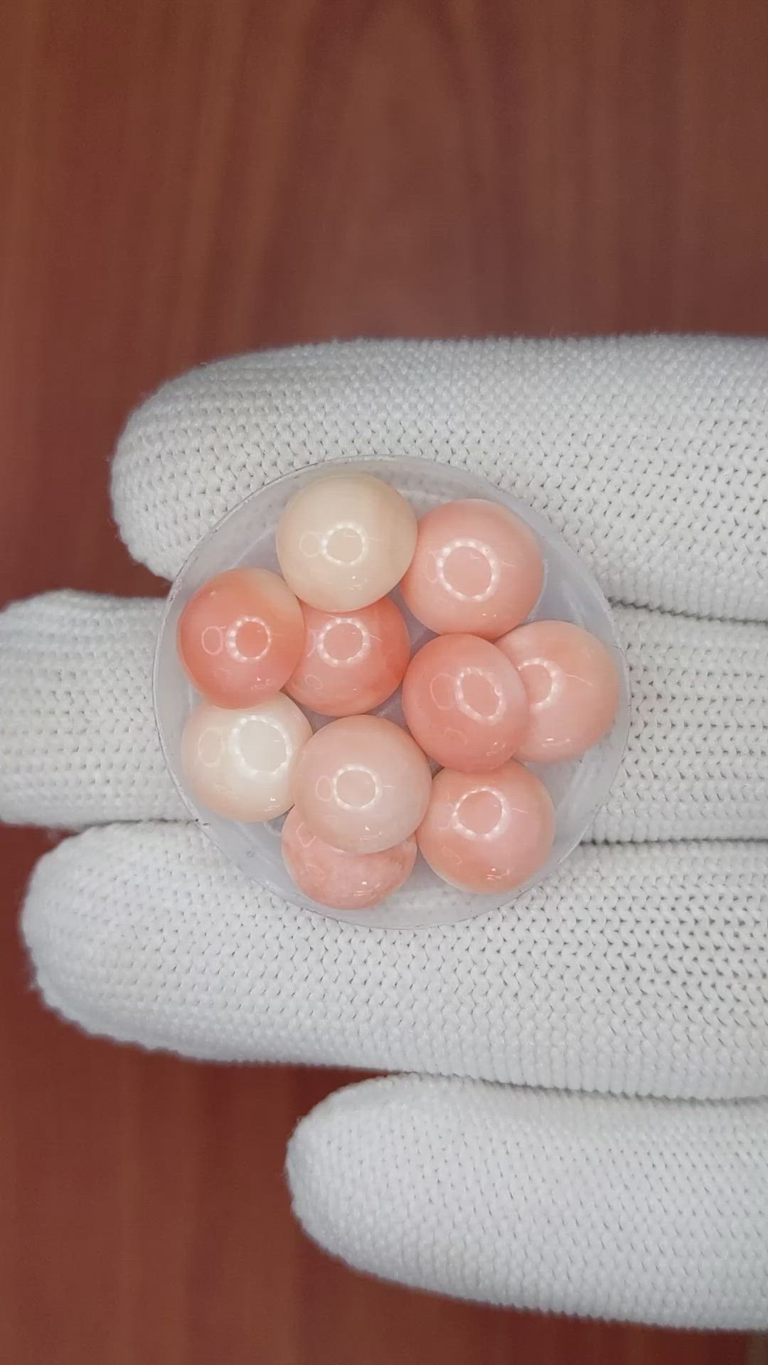 21.37 Ct. Cabochon Coral from Italy Size Video