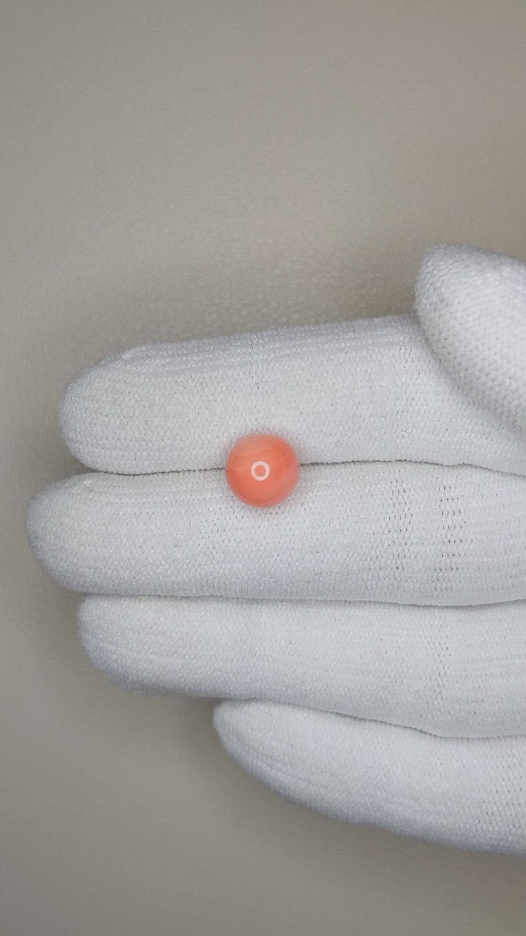 3.29 Ct. Coral from Italy Size Video