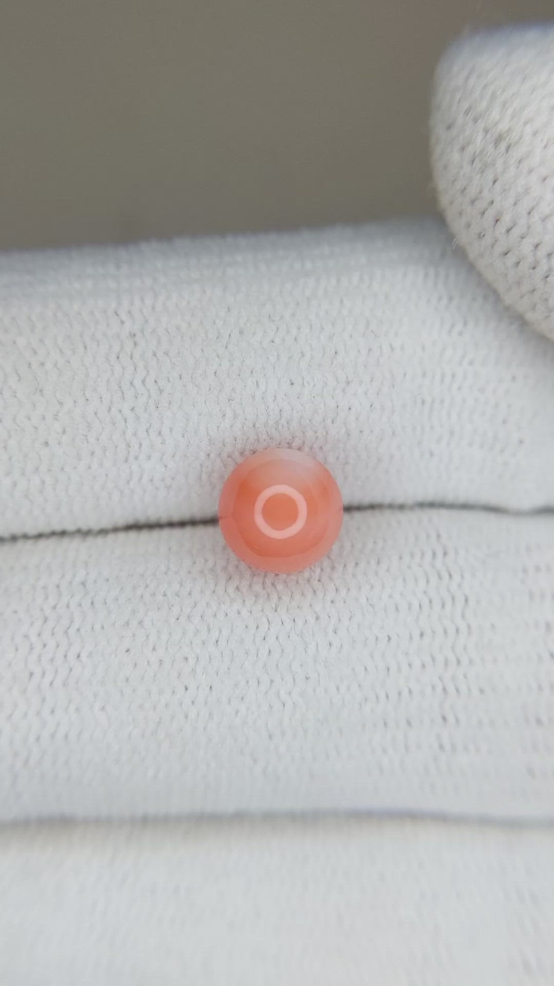 1.71 Ct. Cabochon Coral from Italy Size Video