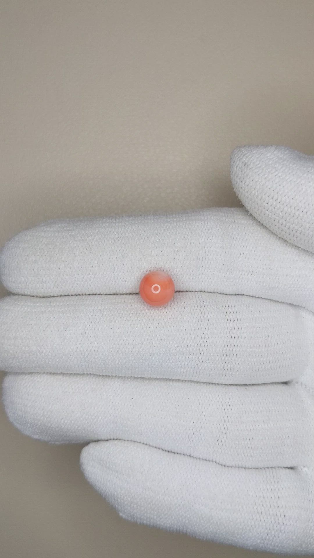 1.71 Ct. Cabochon Coral from Italy Size Video