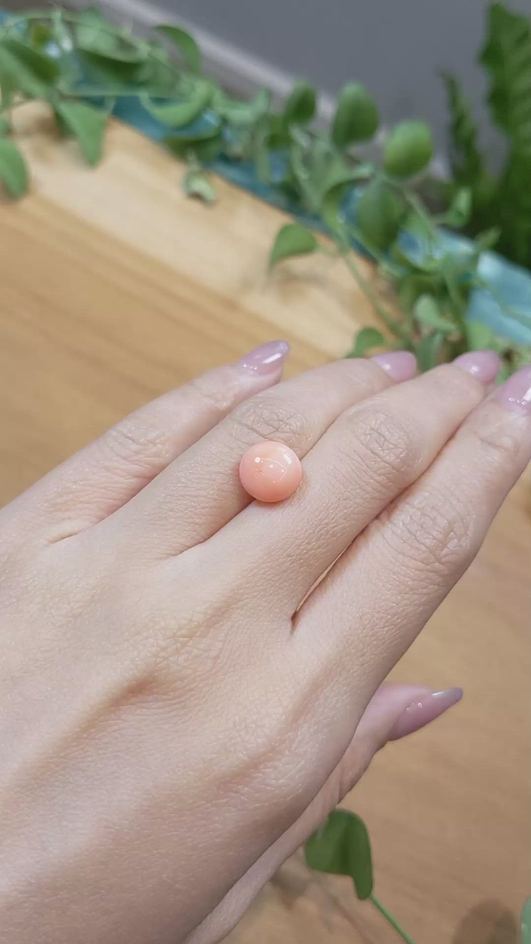 4.47 Ct. Coral from Italy Size Video