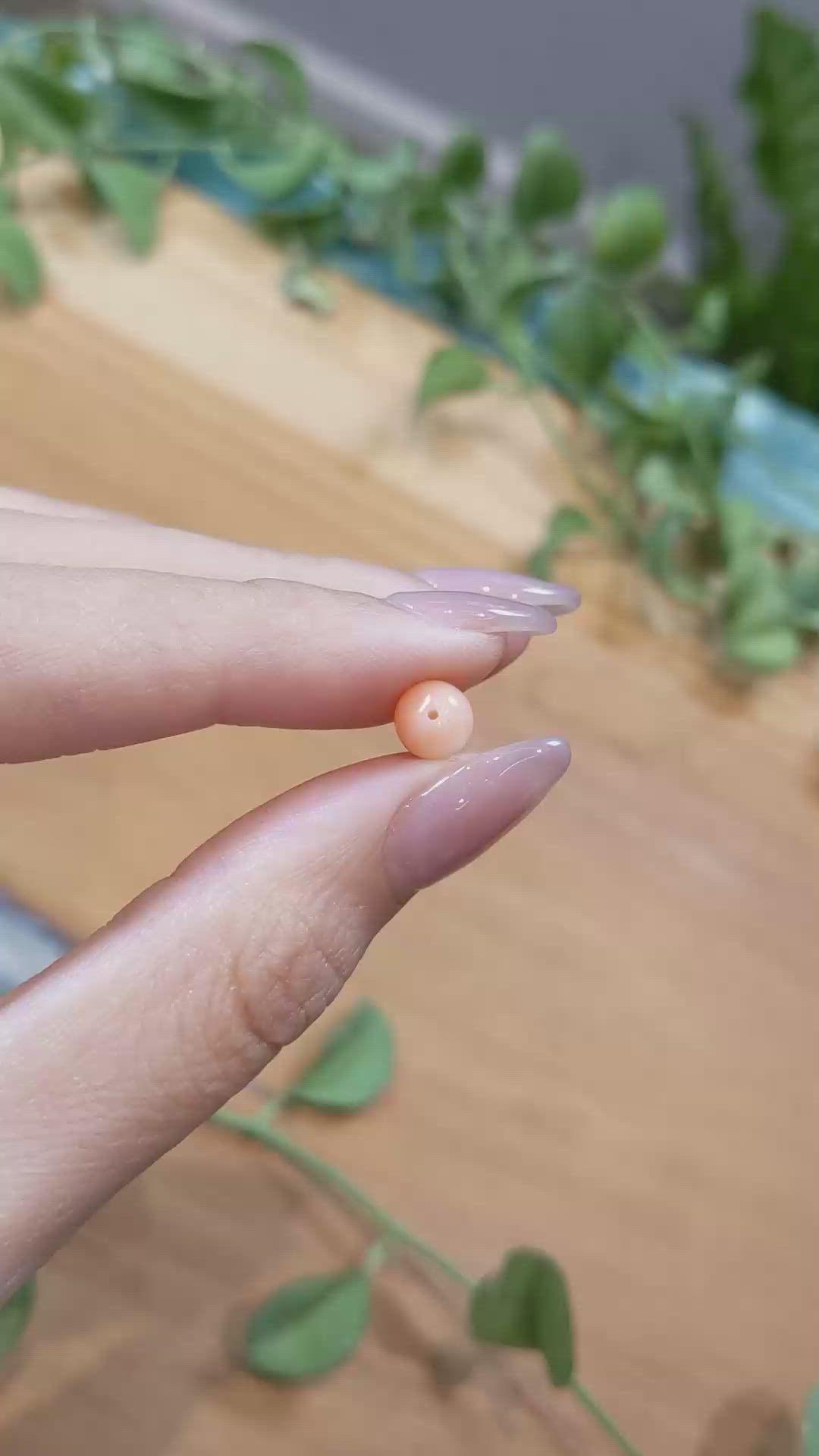 2.04 Ct. Cabochon Coral from Italy Size Video