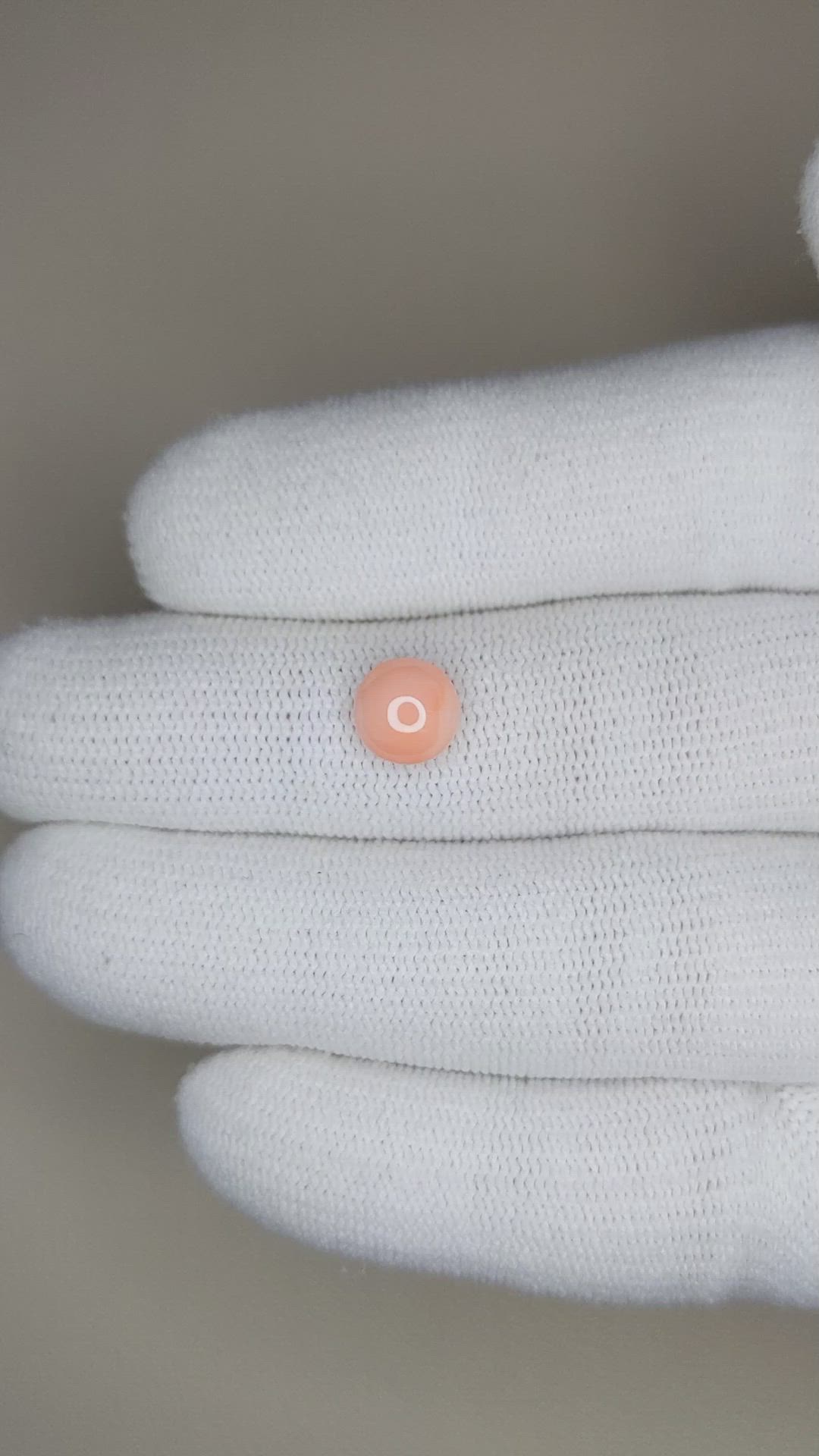 1.73 Ct. Cabochon Coral from Italy Size Video