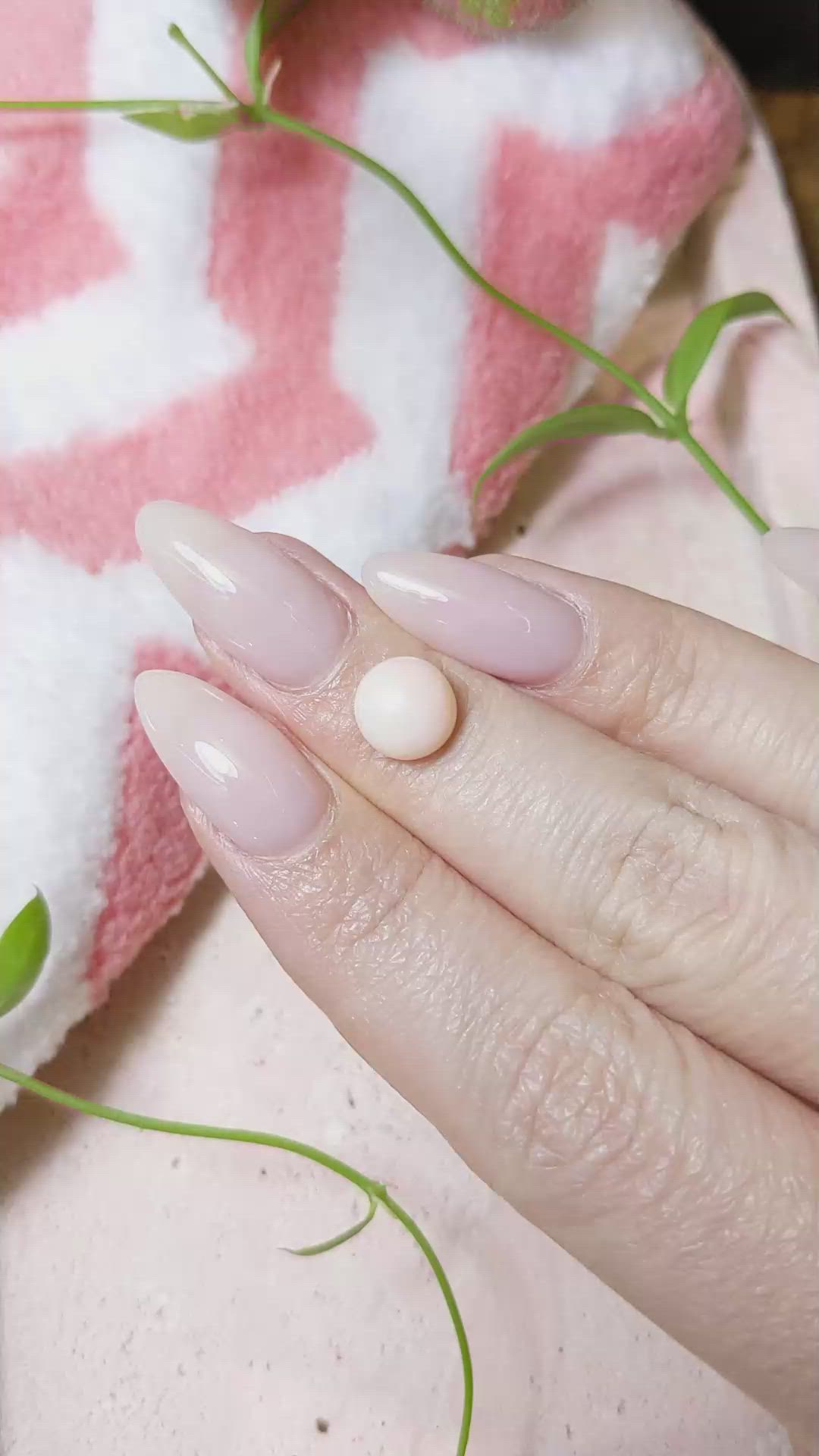 2.56 Ct. Cabochon Coral from Italy Size Video