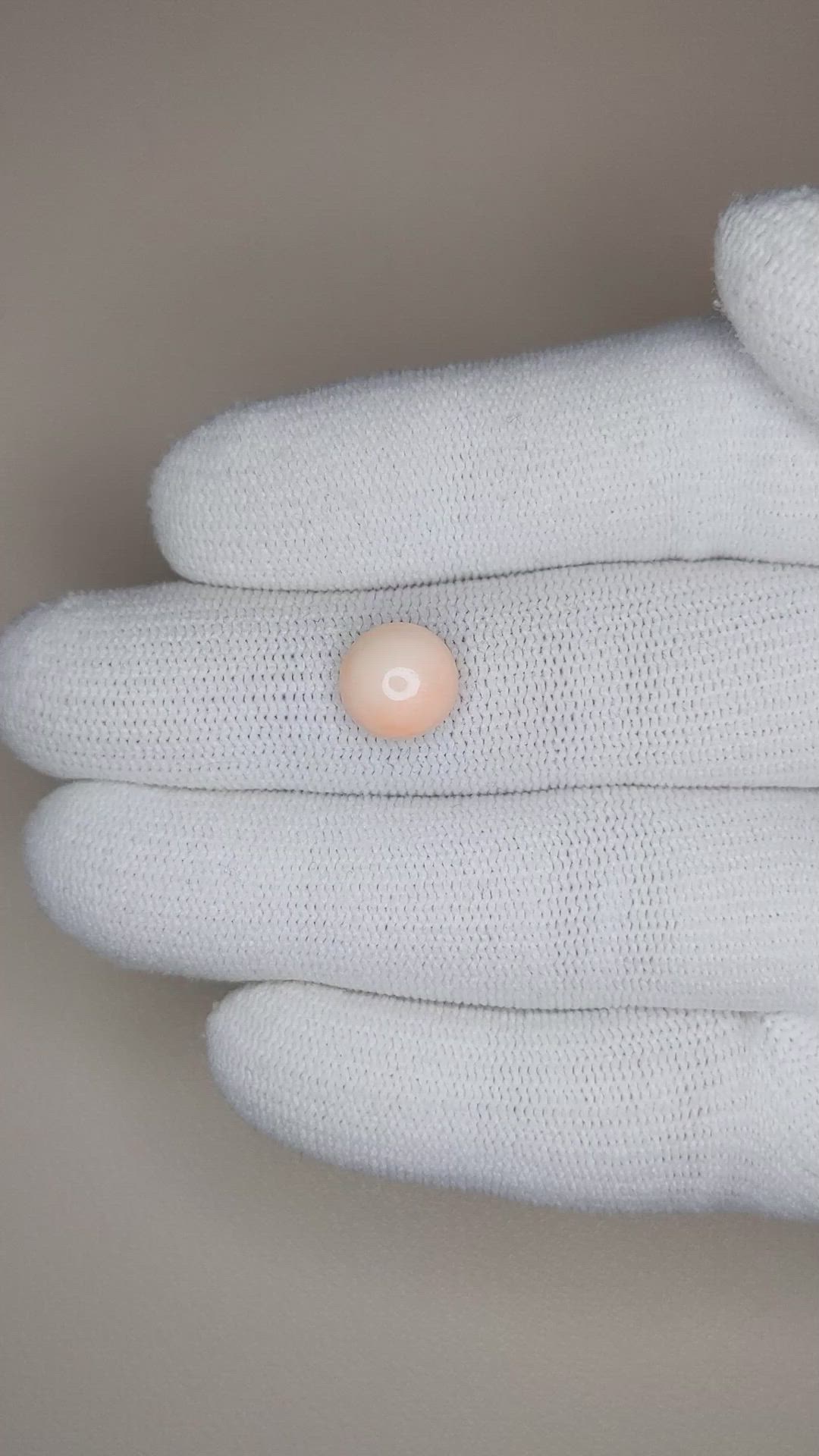 2.56 Ct. Cabochon Coral from Italy Size Video