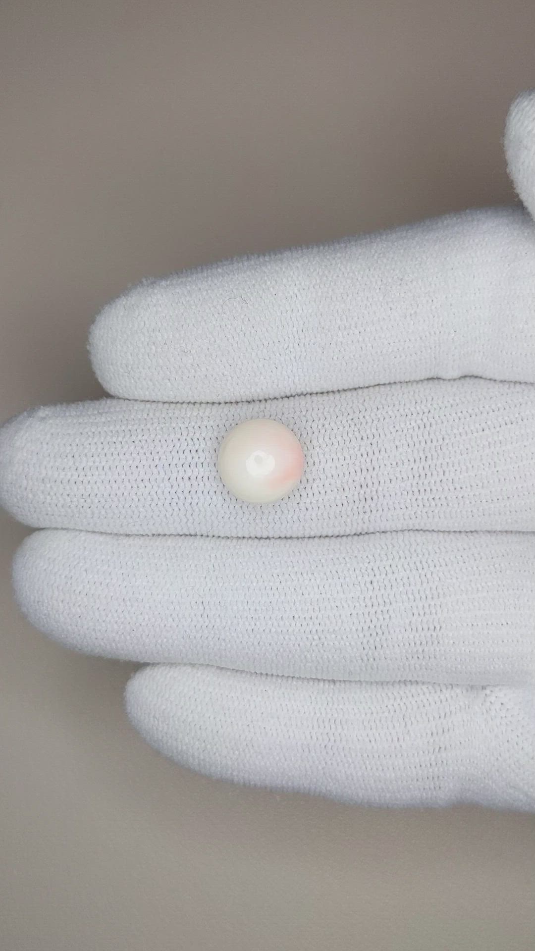 3.21 Ct. Cabochon Coral from Italy Size Video