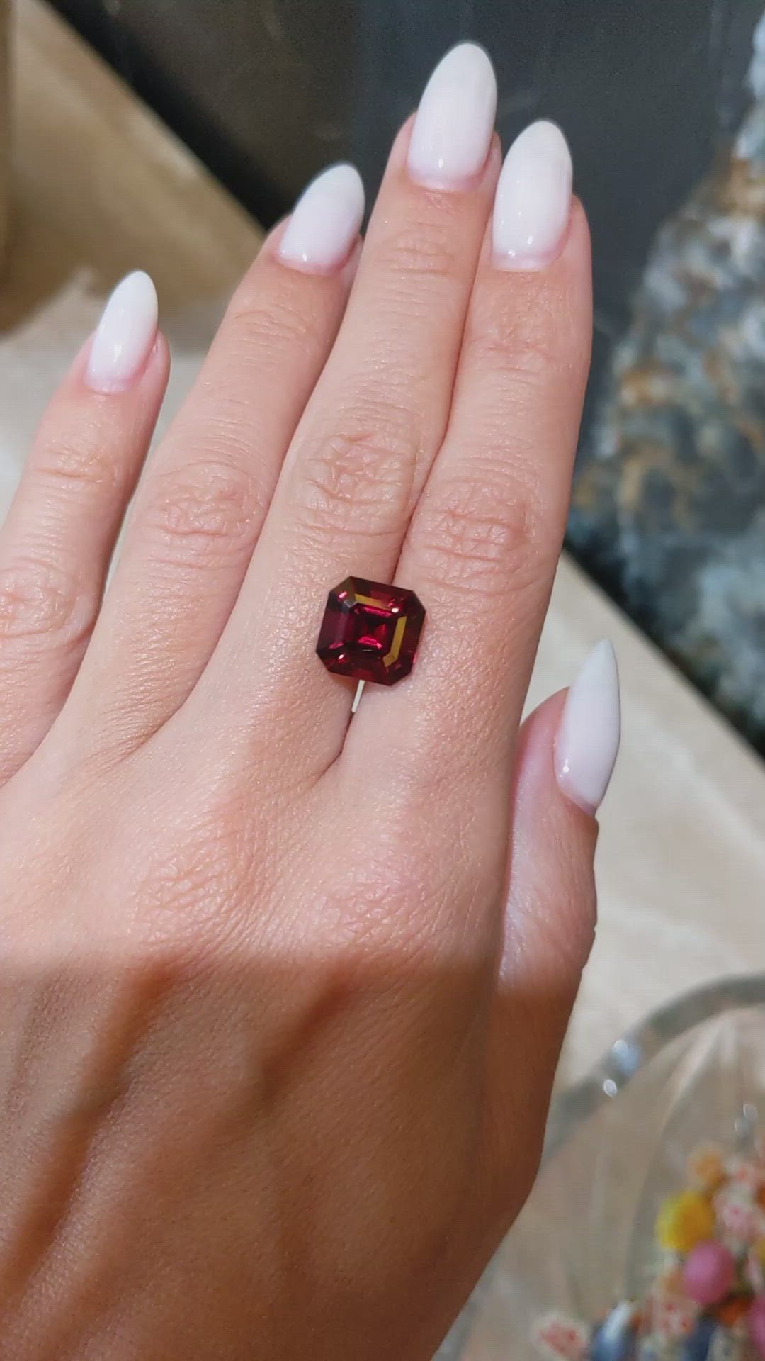 5.55 Ct. Red Spinel from Burma (Myanmar) Size Video
