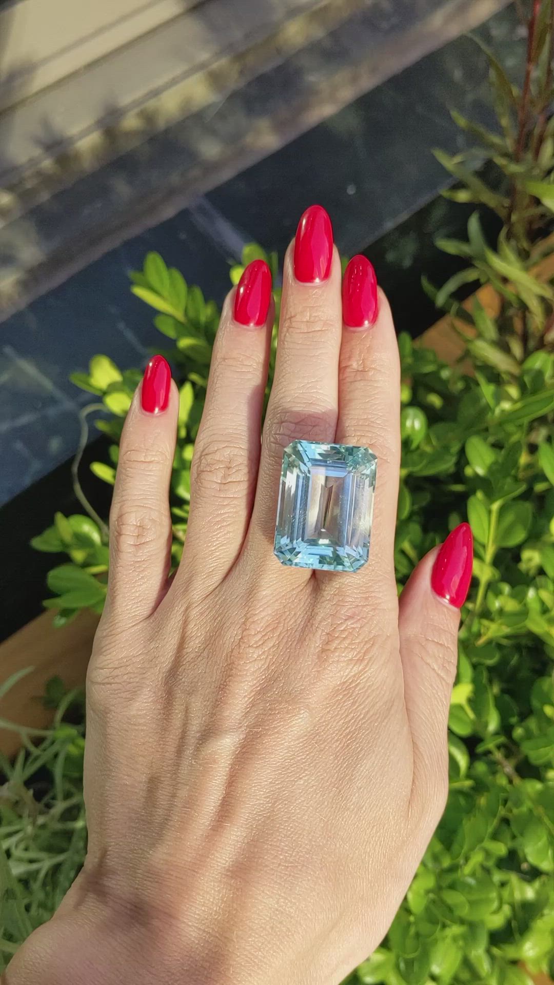 57.39 Ct. Blue Aquamarine from Ceylon (Sri Lanka) Size Video