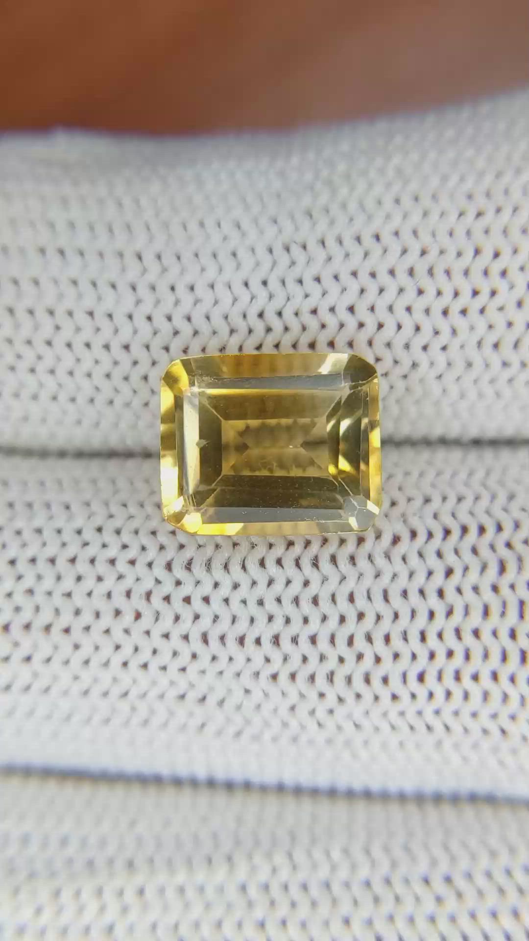 3.72 Ct. Citrine from Brazil Size Video