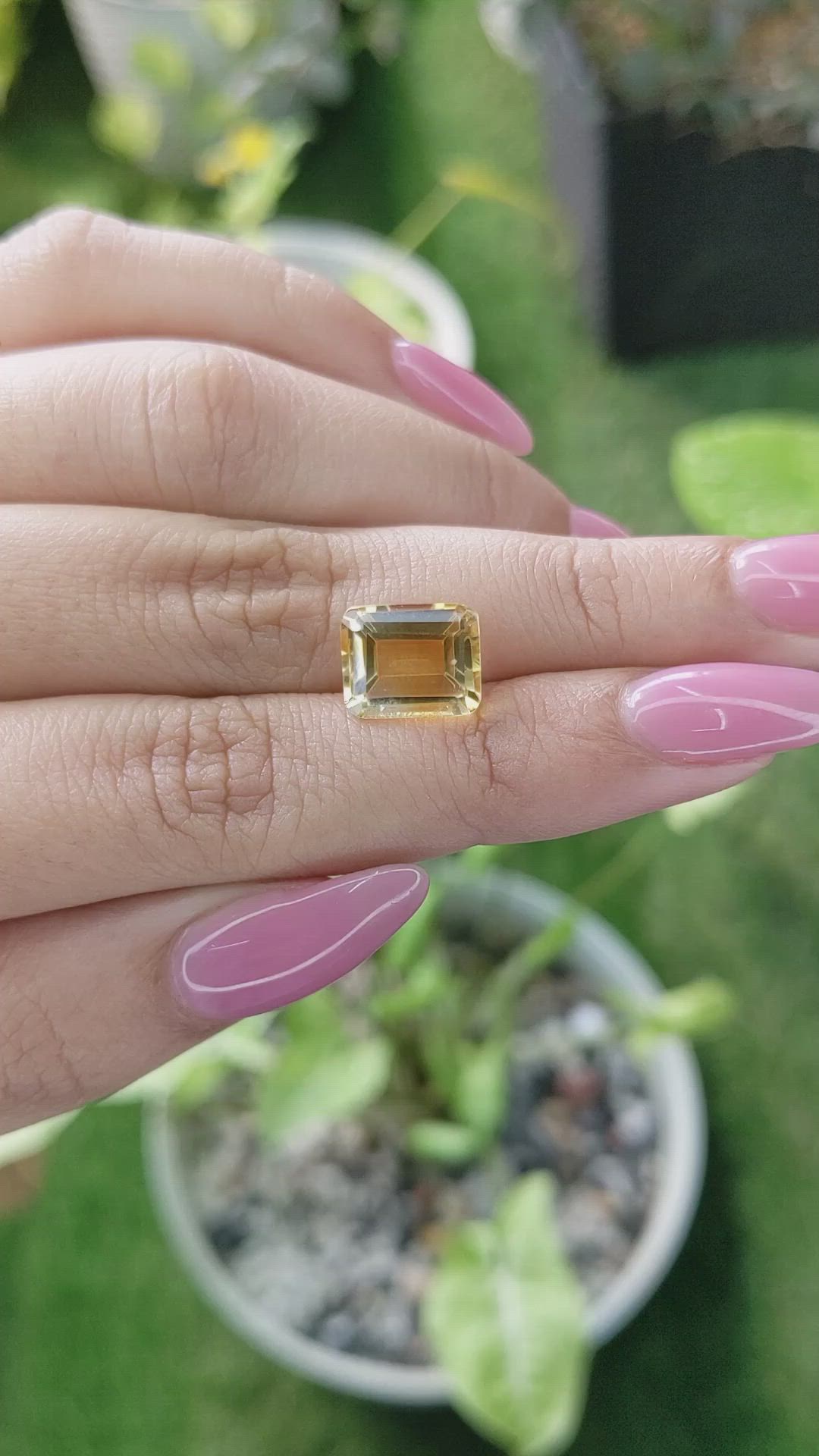 3.72 Ct. Citrine from Brazil Size Video