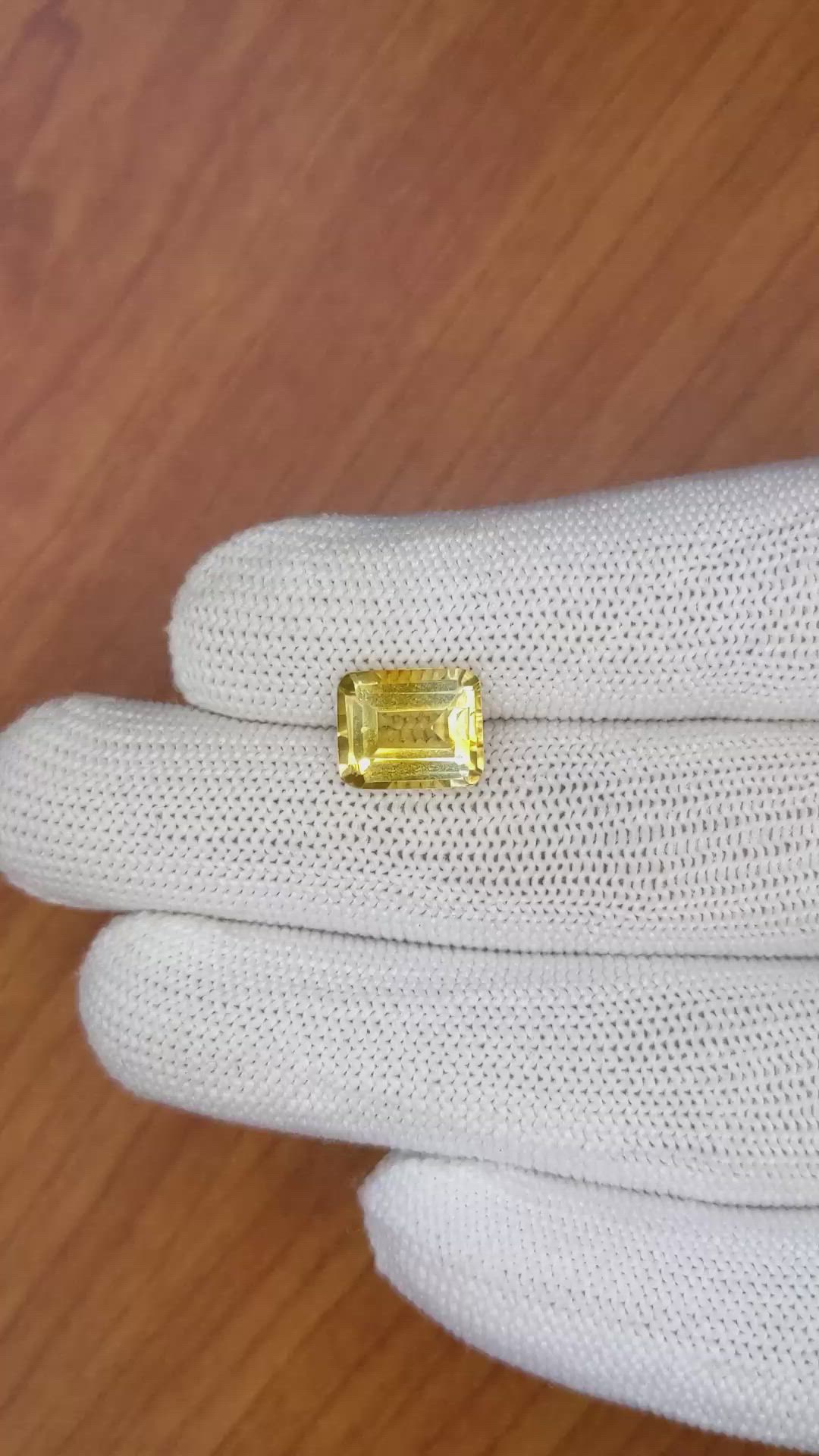 3.72 Ct. Citrine from Brazil Size Video