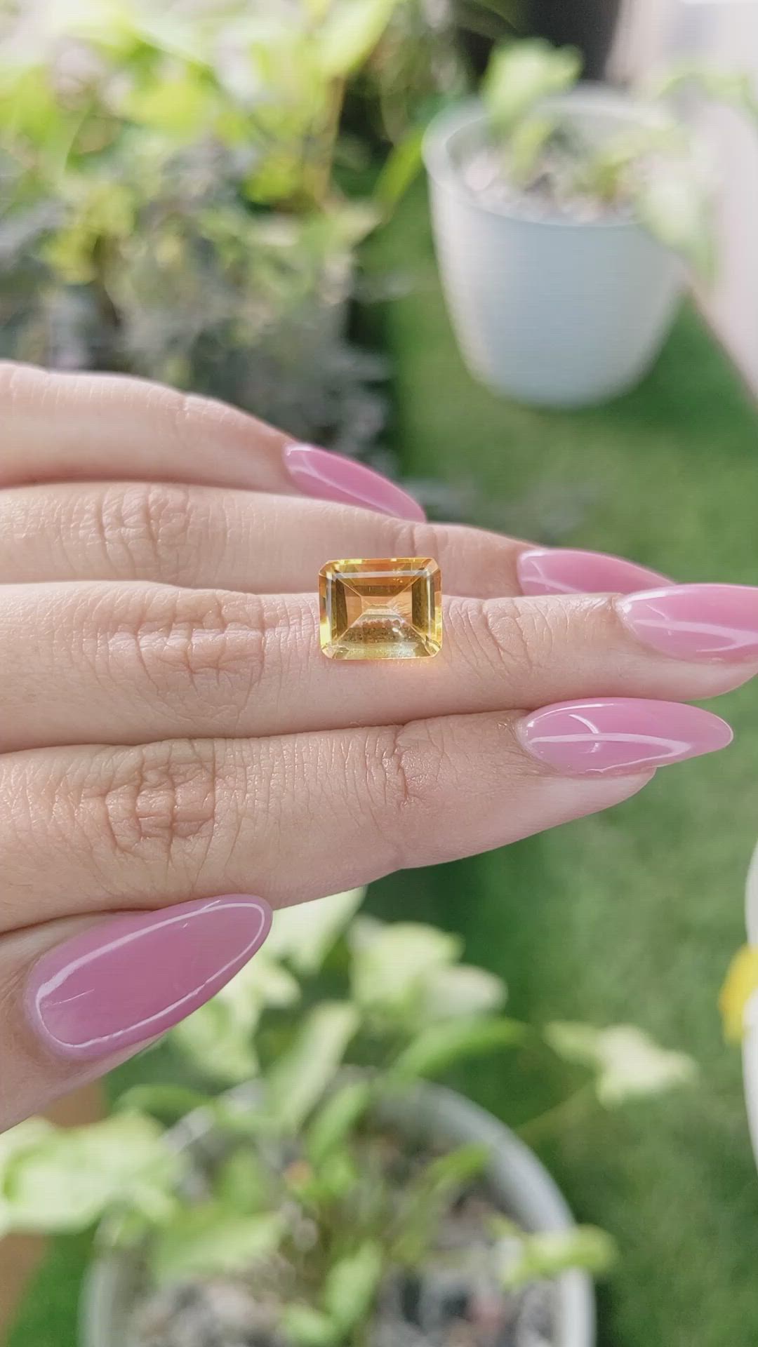 3.83 Ct. Citrine from Brazil Size Video