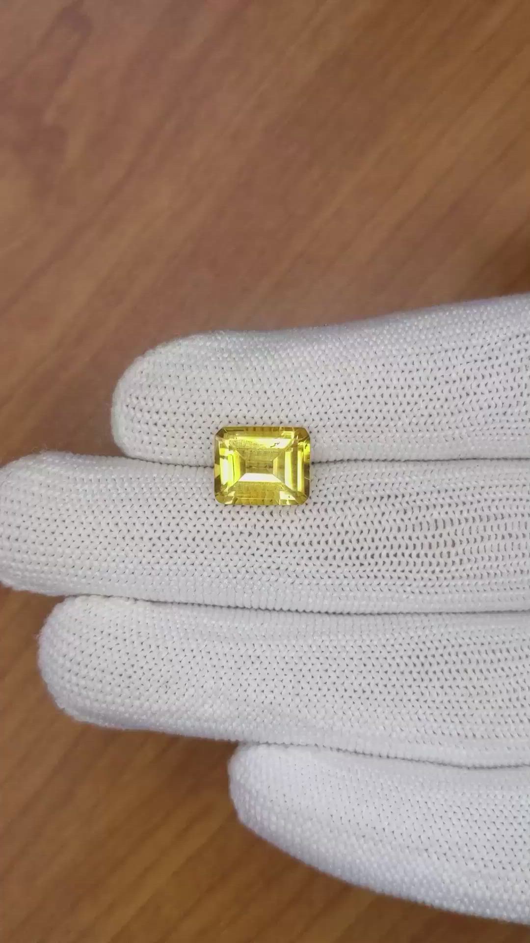 3.83 Ct. Citrine from Brazil Size Video
