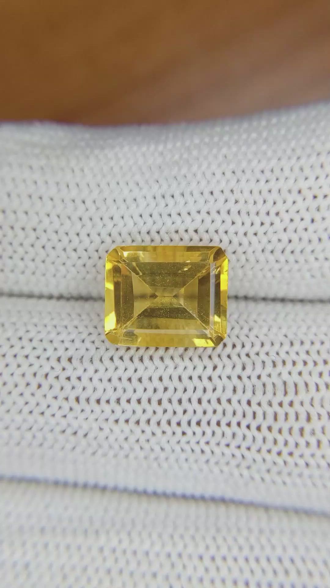 3.83 Ct. Citrine from Brazil Size Video