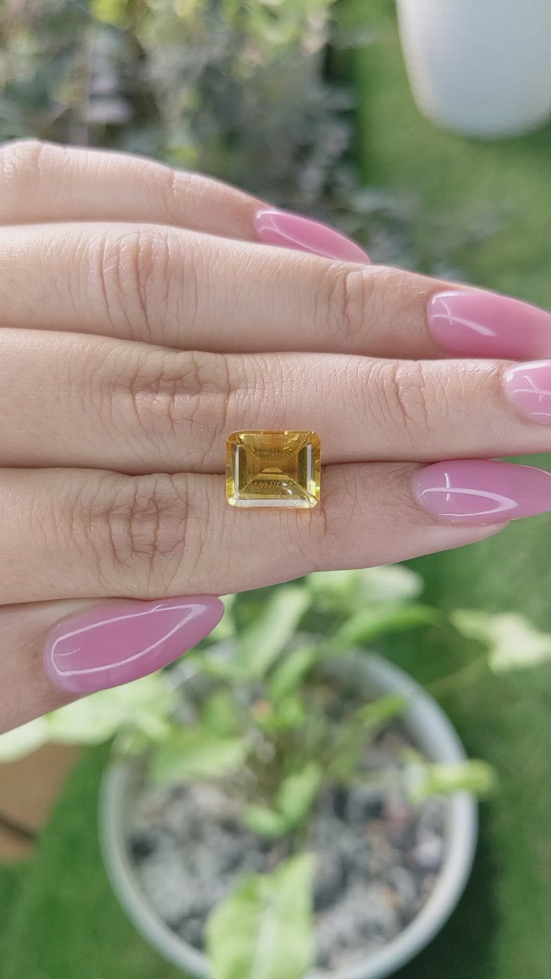3.83 Ct. Citrine from Brazil Size Video