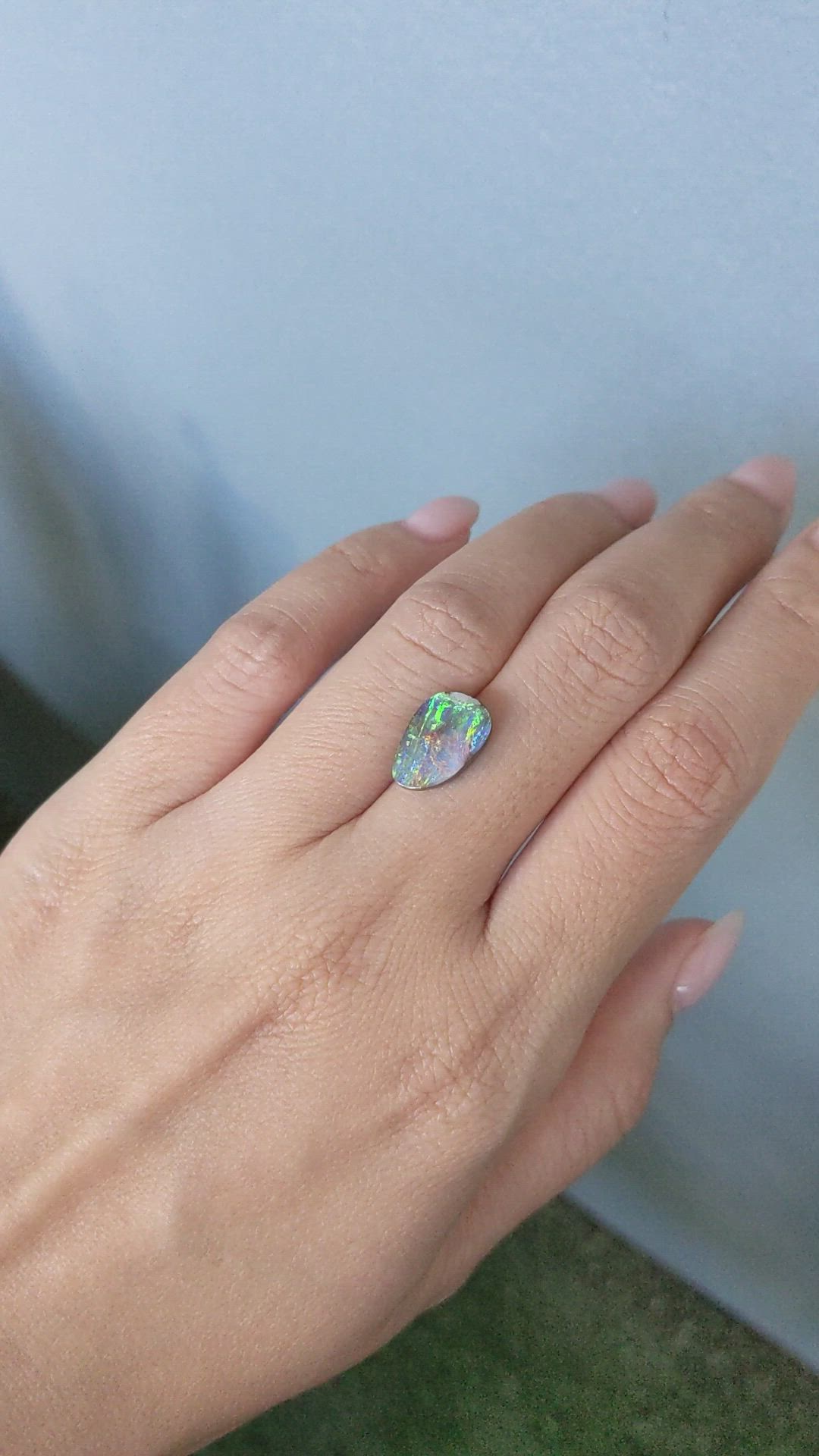2.90 Ct. Multi Color Boulder Opal from Australia Size Video