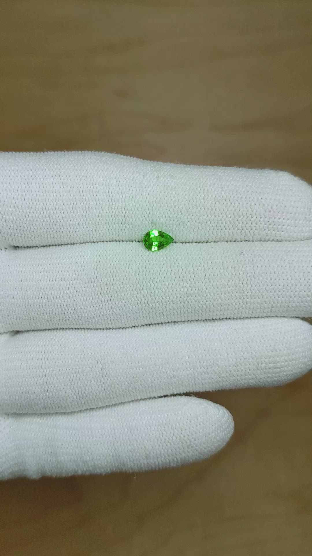 0.44 Ct. Tsavorite Garnet Size Video