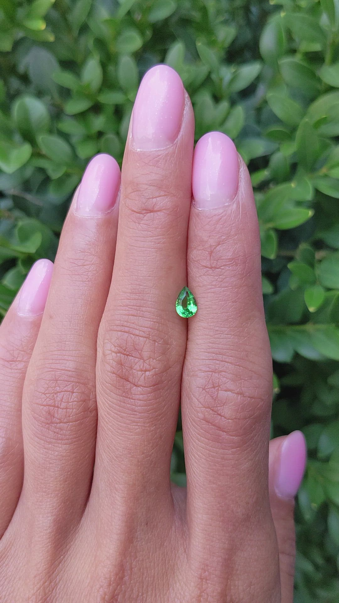 0.44 Ct. Tsavorite Garnet Size Video