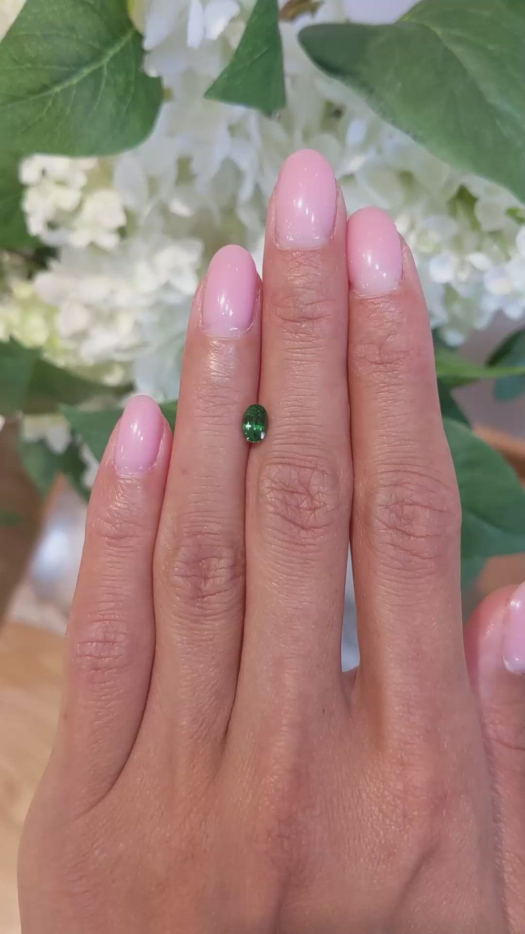 0.55 Ct. Tsavorite Garnet Size Video
