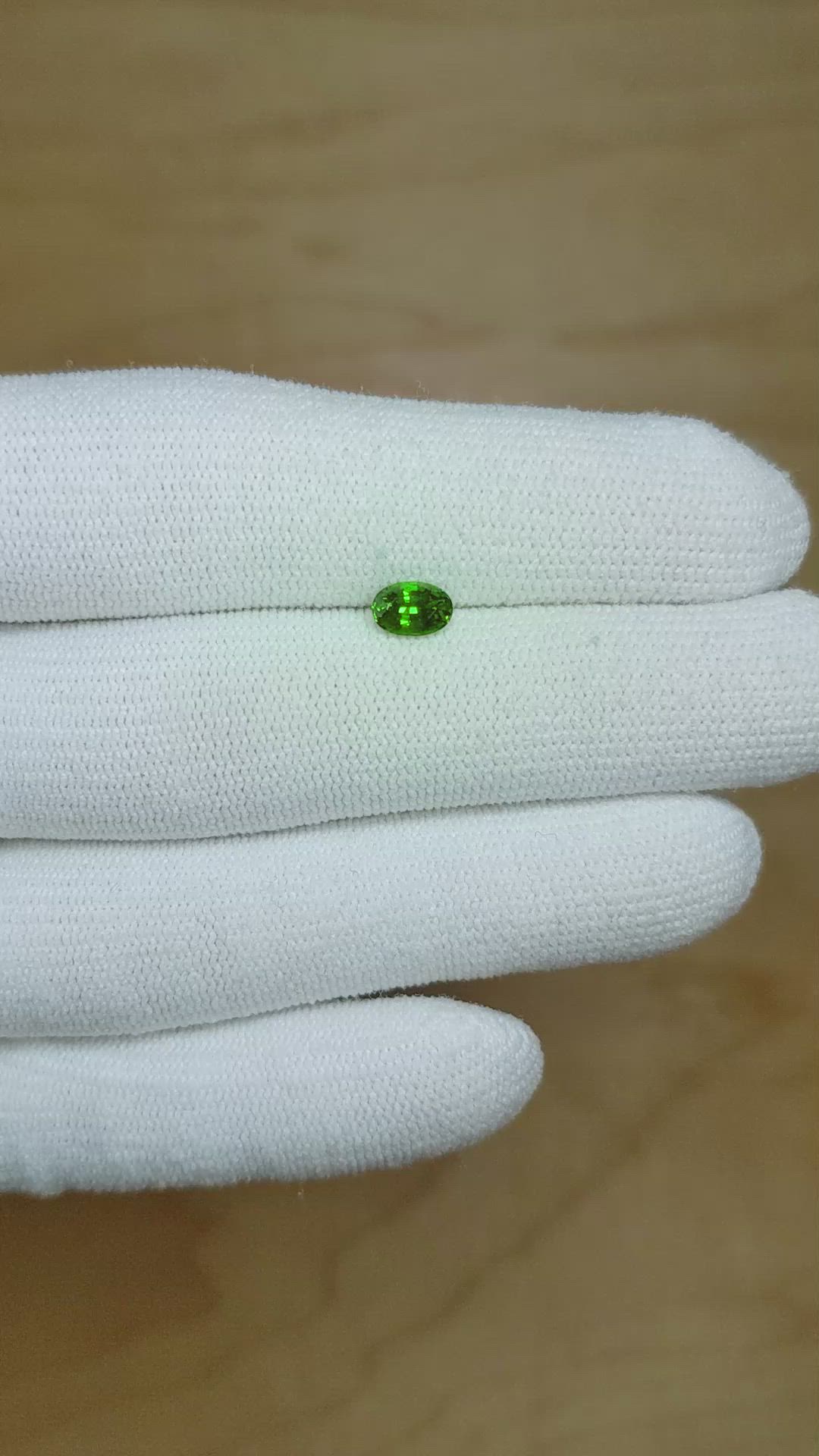 0.55 Ct. Tsavorite Garnet Size Video