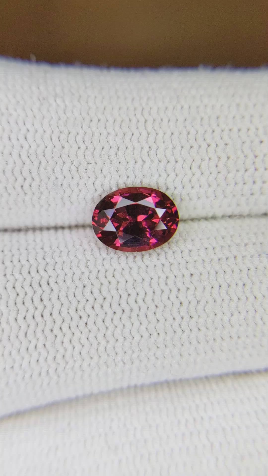 1.58 Ct. Garnet from Ceylon (Sri Lanka) Size Video