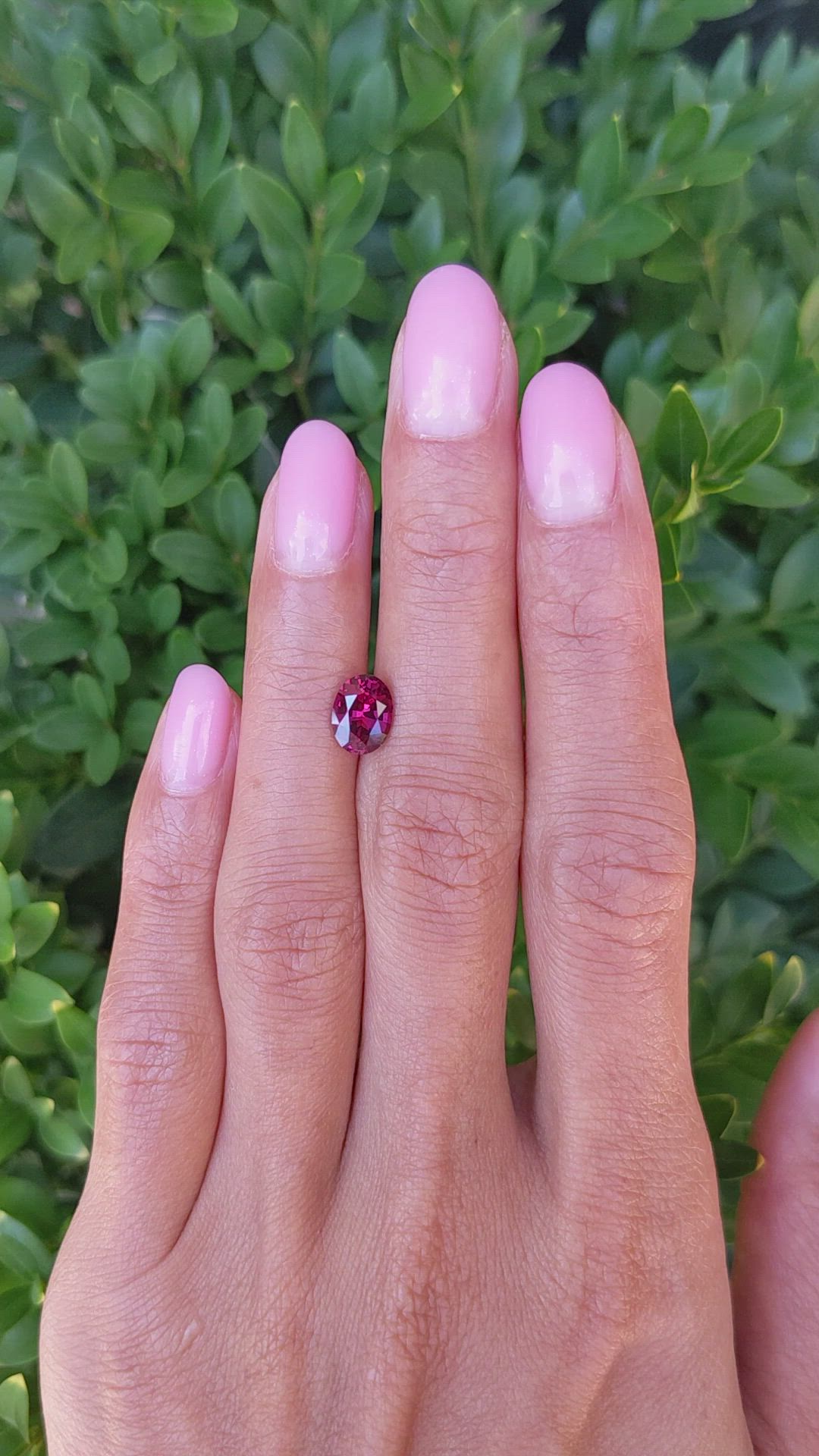 1.58 Ct. Garnet from Ceylon (Sri Lanka) Size Video