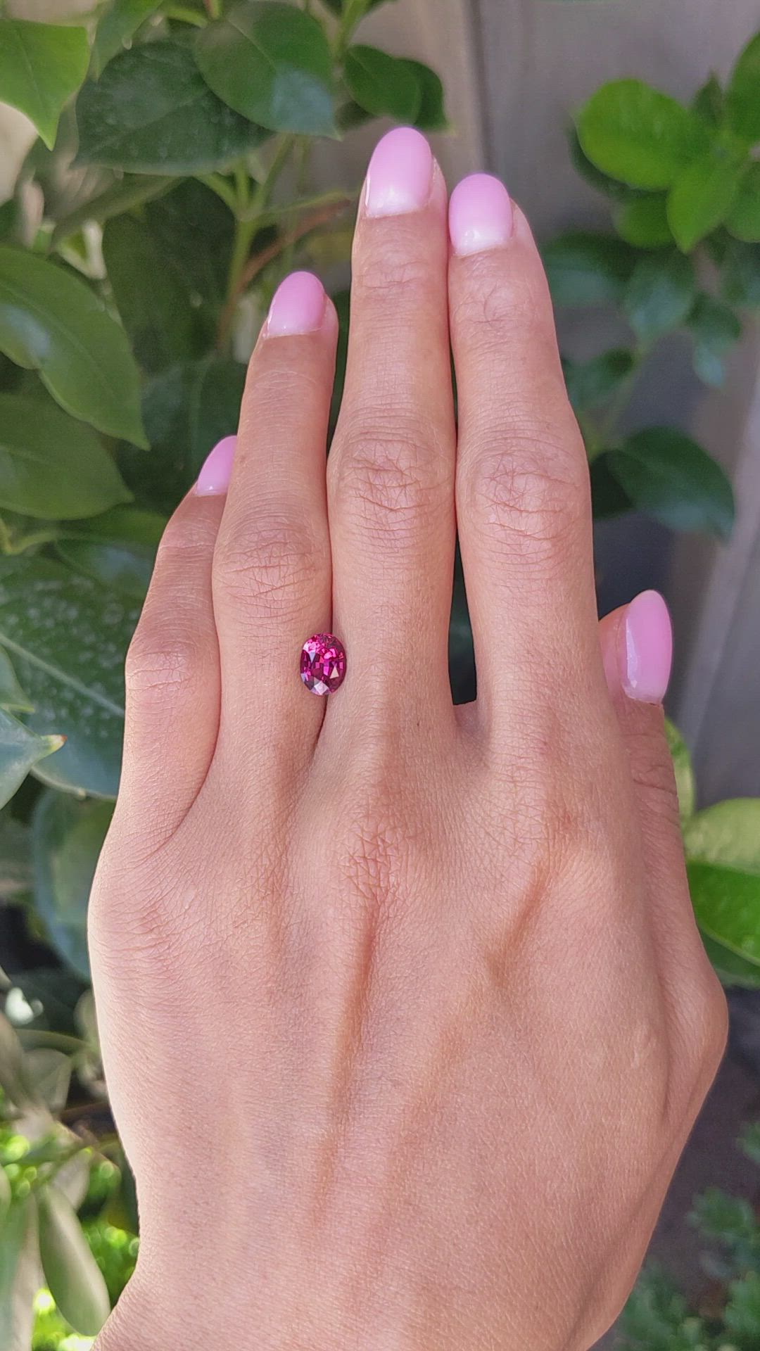 1.58 Ct. Garnet from Ceylon (Sri Lanka) Size Video