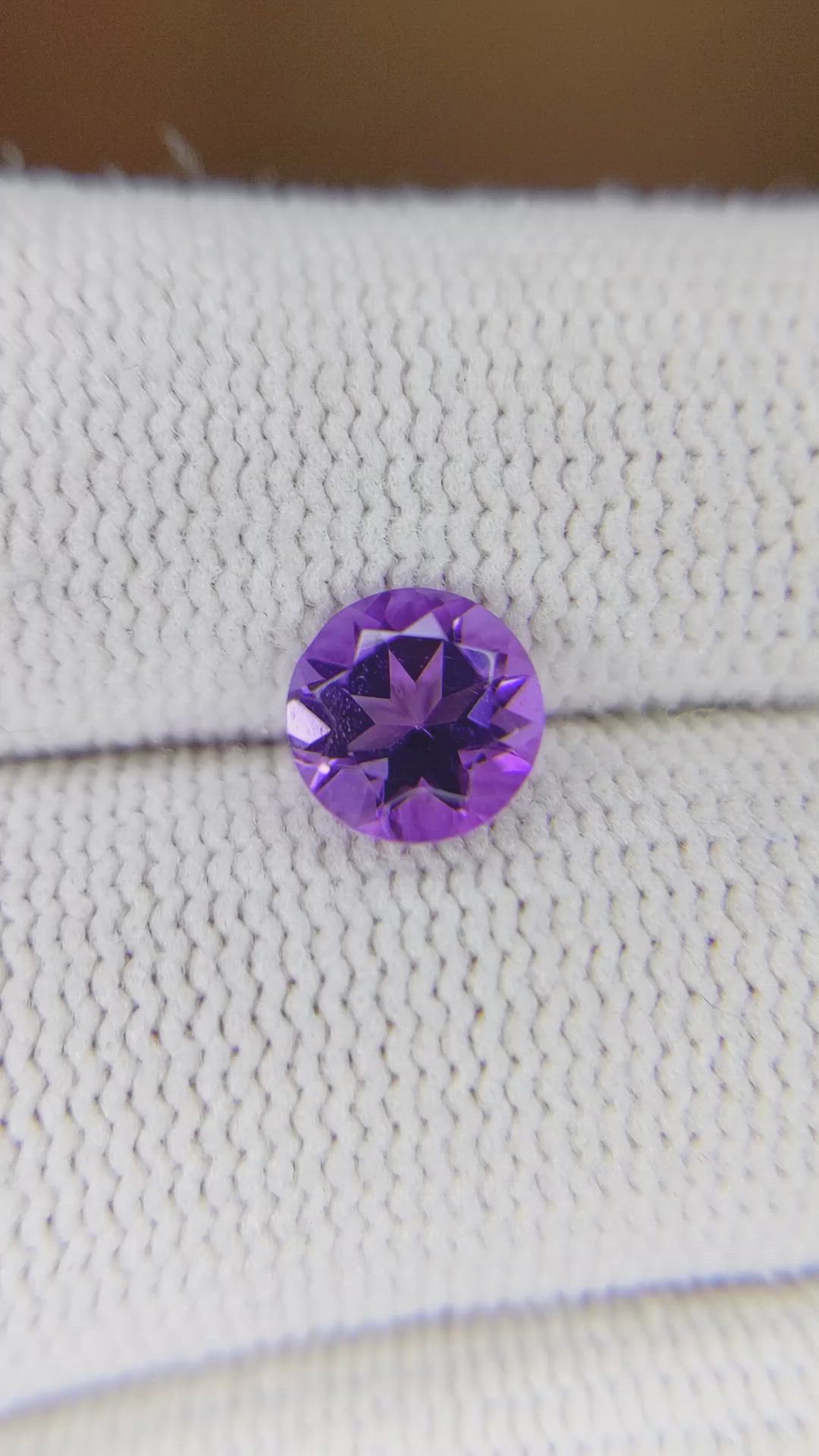 0.99 Ct. Amethyst from Ceylon (Sri Lanka) Size Video