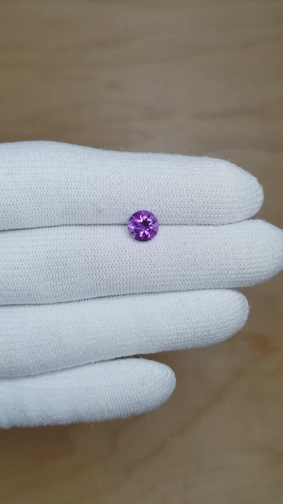0.99 Ct. Amethyst from Ceylon (Sri Lanka) Size Video