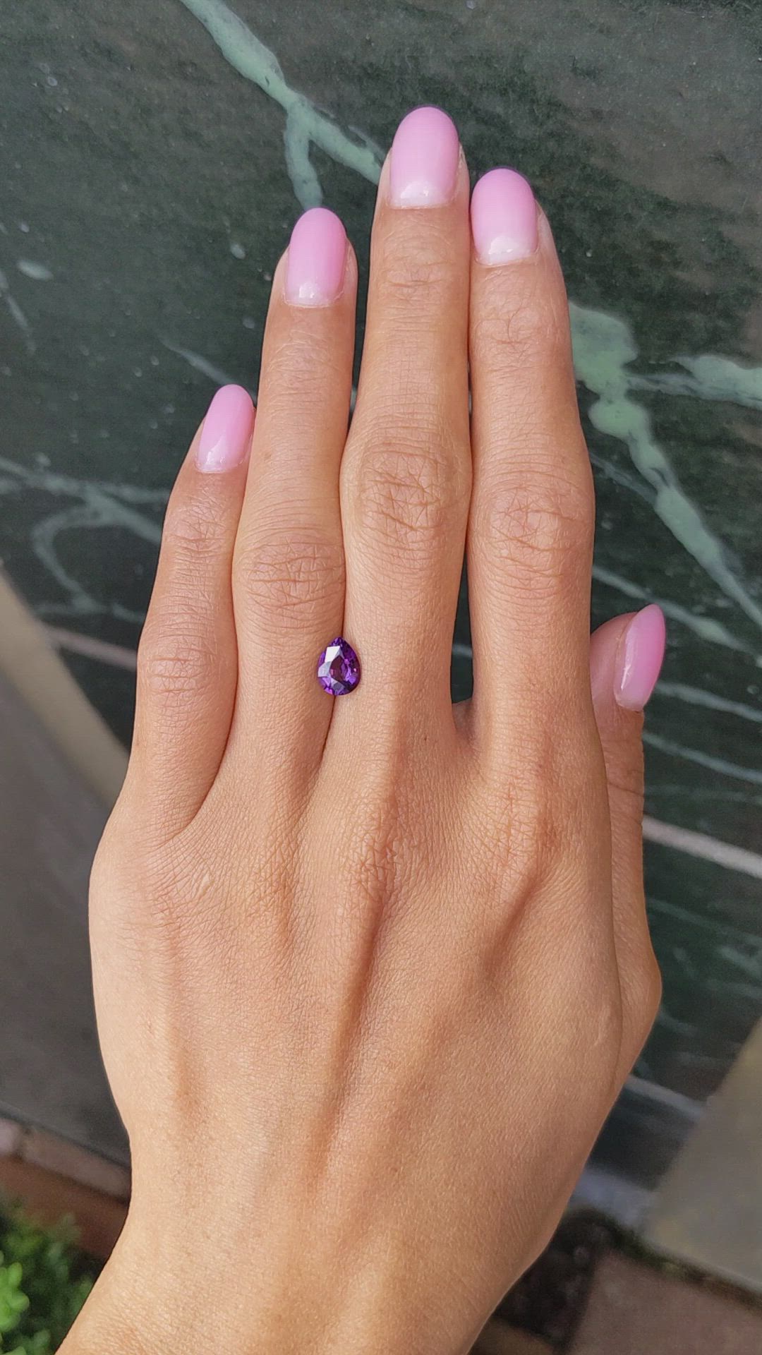 0.91 Ct. Amethyst from Ceylon (Sri Lanka) Size Video