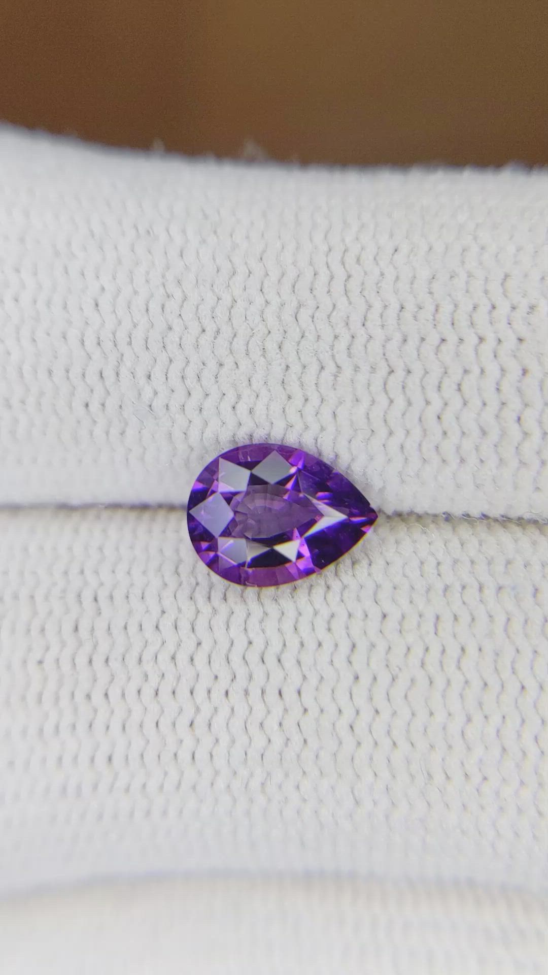 0.91 Ct. Amethyst from Ceylon (Sri Lanka) Size Video