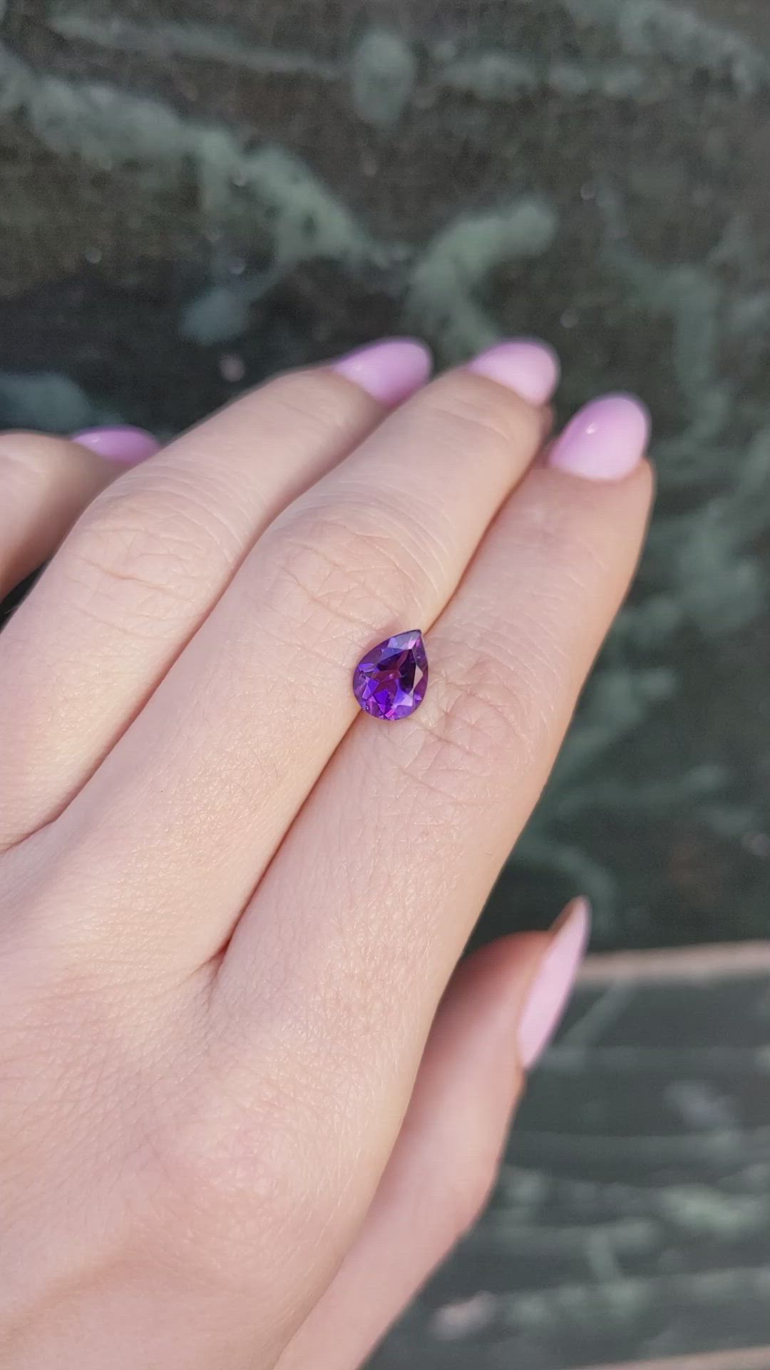 1.06 Ct. Amethyst from Ceylon (Sri Lanka) Size Video