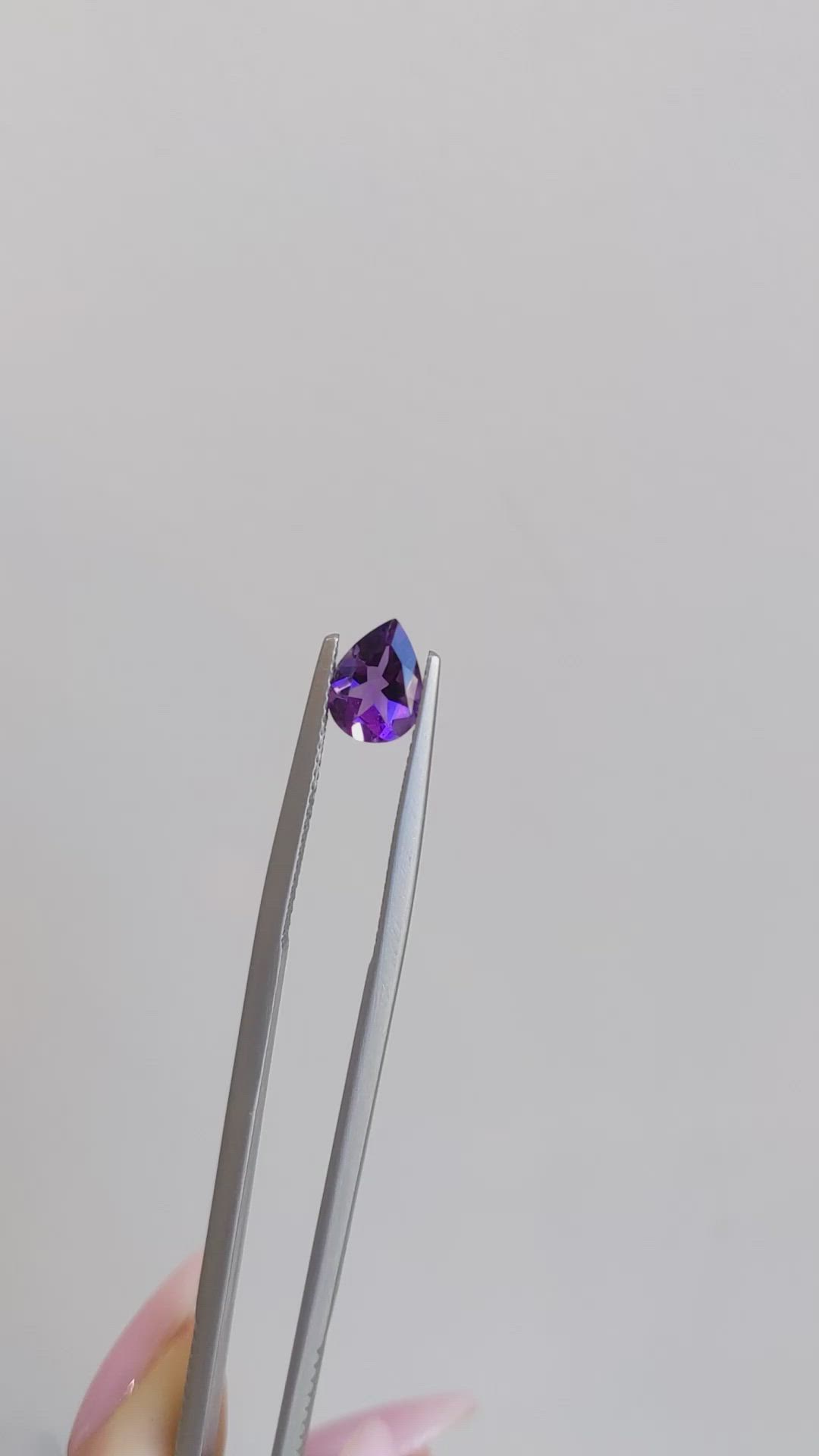 1.06 Ct. Amethyst from Ceylon (Sri Lanka) Size Video