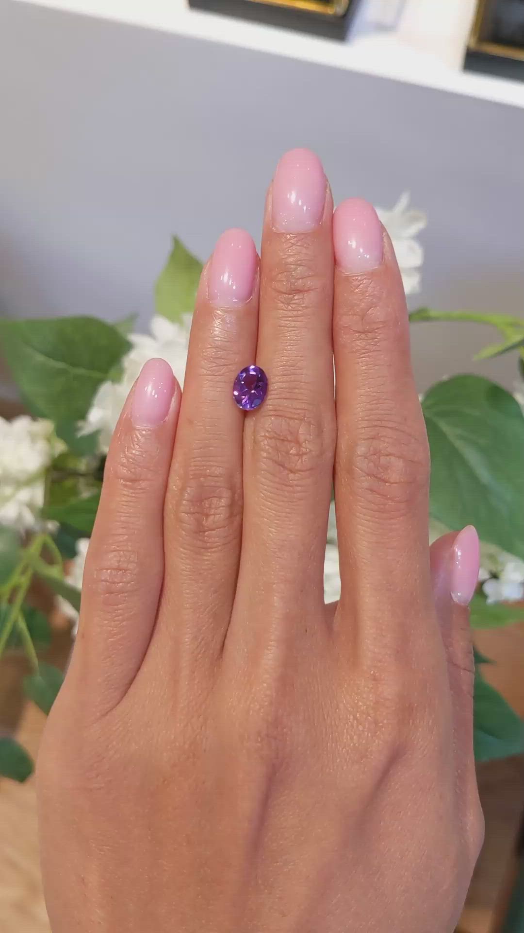 1.14 Ct. Amethyst from Ceylon (Sri Lanka) Size Video